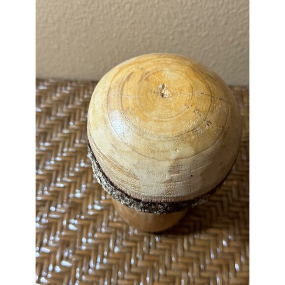 Handcrafted Wooden Tree Burl Mushroom Decor Raw Edge - Picture 4 of 6